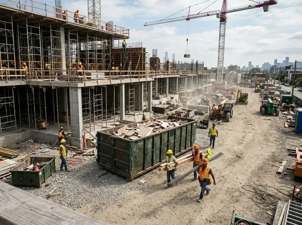 commercial-construction-site-w-002 — frequently asked questions, Low Cost Construction Dumpster Rental in Brooklyn Park, MN